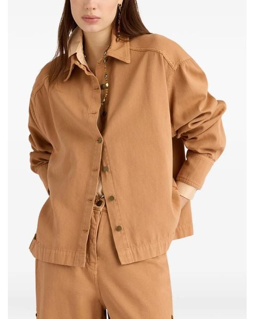 Momoní Natural Atohi Embroidered Overshirt