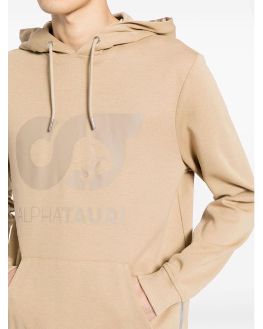 Alpha Tauri Natural Logo-print Jersey Hoodie for men