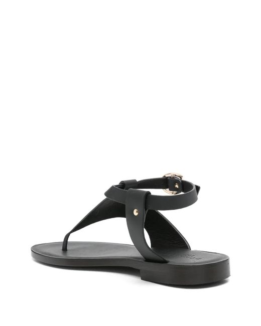 DONNARì Black Leather Sandals