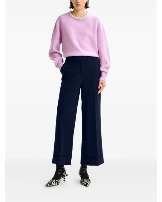 Essentiel Antwerp Pink Embellished-Neck Sweater