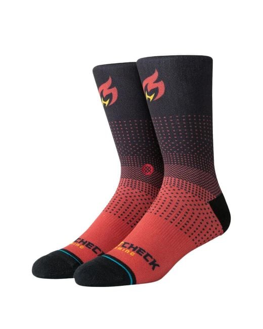 Stance Red X Nba Miami Heat Check Socks for men
