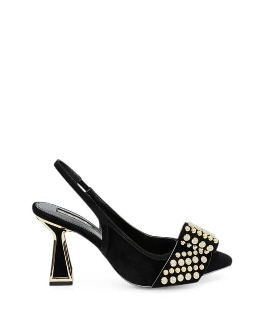 Kat Maconie Black Jen Embellished Slingback Pumps