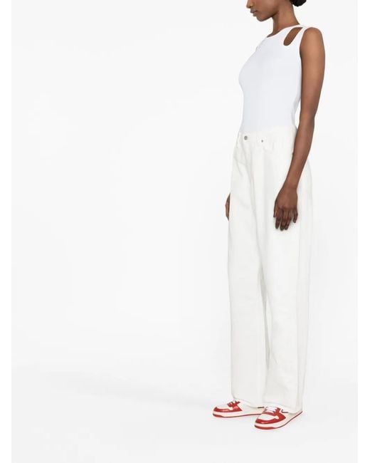 Axel Arigato White Sly Low-Rise Jeans