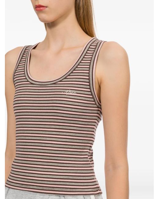 AAPE BY A BATHING AP Brown Logo Embroidered Strip Top