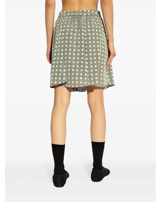 KENZO Natural Plaid-Print Mini Skirt