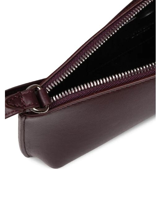 Off-White c/o Virgil Abloh Purple Jitney Flat Leather Shoulder Bag