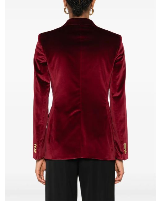 Tagliatore Red Velvet Double-Breasted Jacket