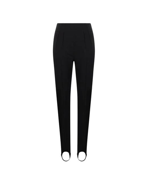 Mugler Black Stirrup-Cuff Slim-Fit Trousers