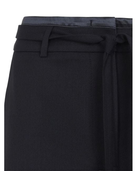 Peserico Blue Belted Palazzo Pants