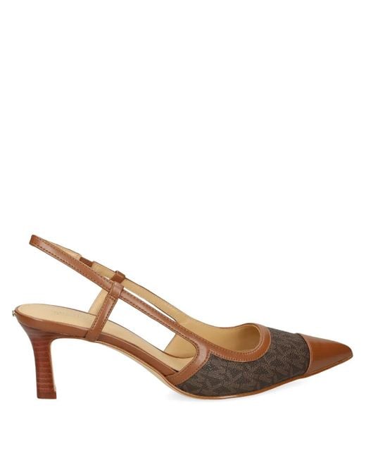 MICHAEL Michael Kors Brown Alora Monogram Pointed Pumps