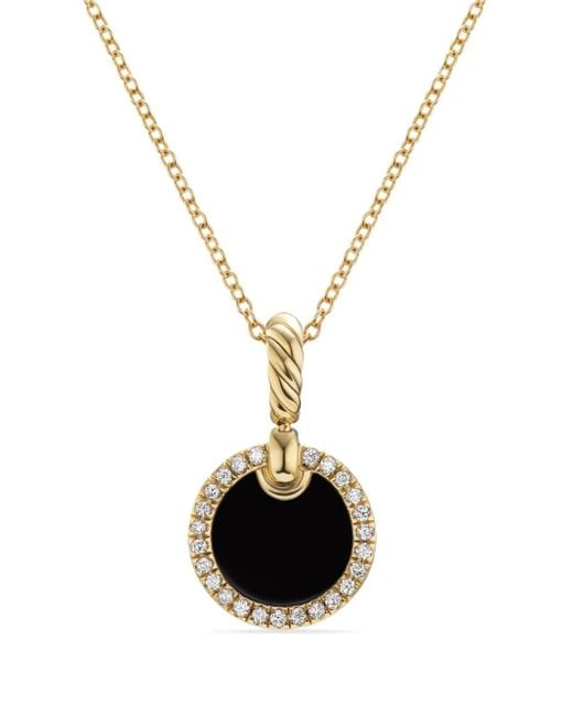 David Yurman White 18Kt Petite Dy Elements Diamond Necklace (17.8Mm)