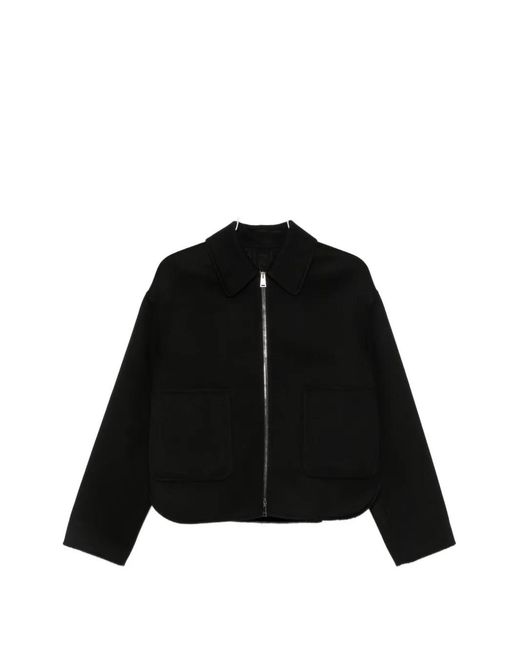 Fendi Black Zip-Up Patch-Pocket Jacket