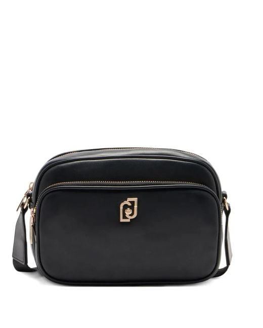 Liu Jo Black Medium Logo-Plaque Zip-Fastening Cross Body Bag