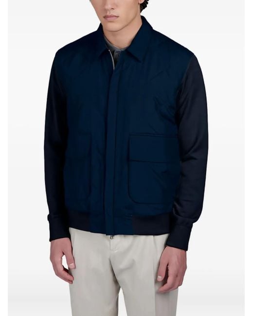 Paul & Shark Blue Patch-Pocket Jacket for men
