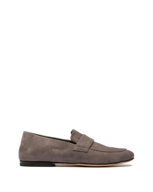 Officine Creative Brown Mocassins Airto En Daim À Entaille Penny for men