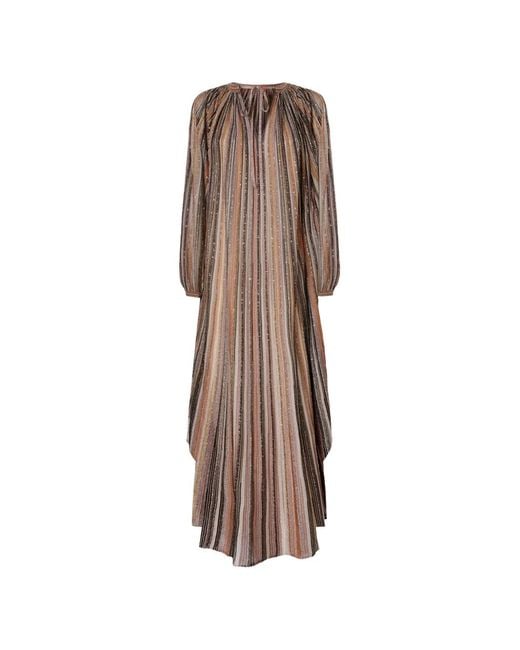 Missoni Natural Striped Embellished Maxi Dress