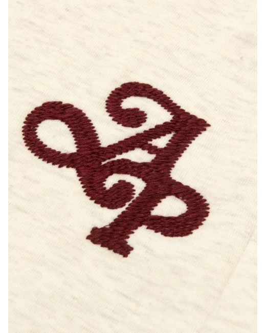 A Bathing Ape Natural Embroidered-Logo Drawstring Trousers