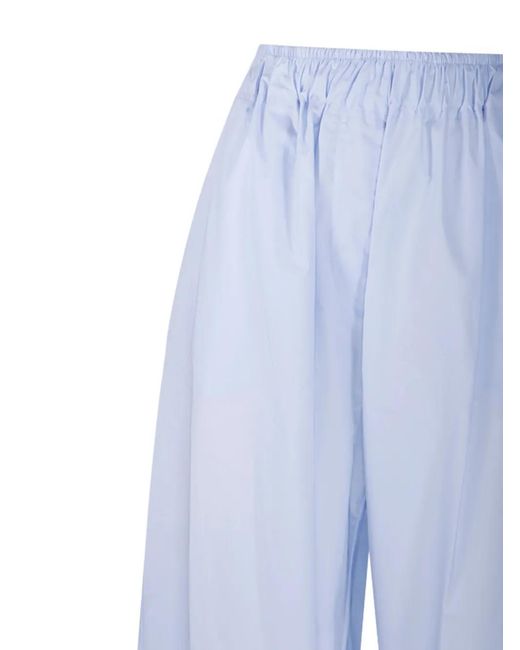 Thelatest Blue Dora Elasticated-Waist Trousers