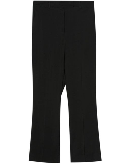 Semicouture Black Tartan Straight Trousers