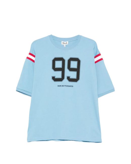 Baum und Pferdgarten Blue Short-Sleeve Graphic T-Shirt