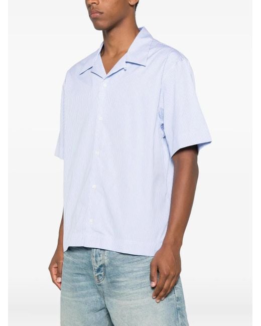 メンズ Givenchy ストライプ ボーリングシャツ White