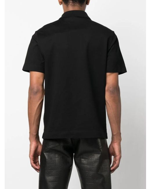 Givenchy Black Half-Zip Cotton Polo Top for men