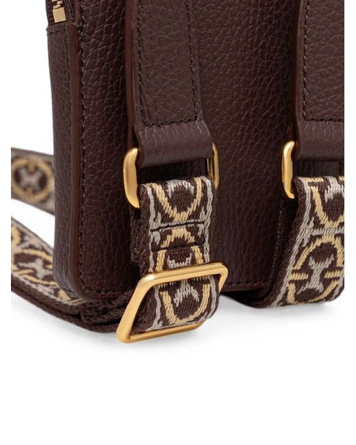 Coccinelle Purple Mini Pixie Pebbled Leather Phone Bag