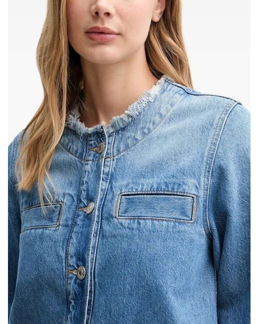 Joop! Blue Frayed Denim Jacket