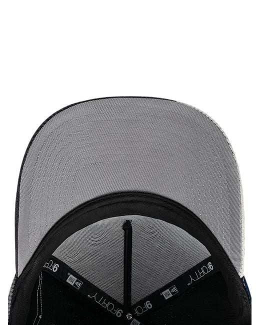KTZ Blue 9Forty Patchwork Corduroy Baseball Cap for men