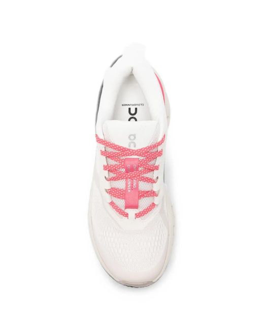 On Shoes White Cloudrunner Mesh Sneakers