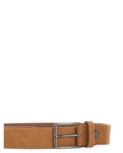 Gianni Chiarini White Nubuck Buckle Belt for men
