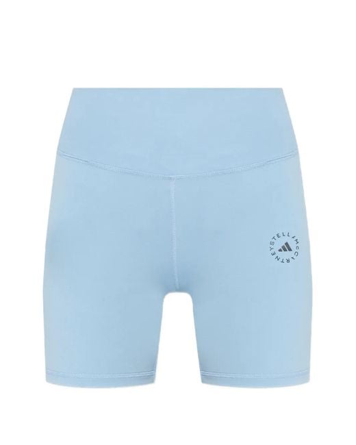 Adidas By Stella McCartney Blue Logo-Detail Shorts