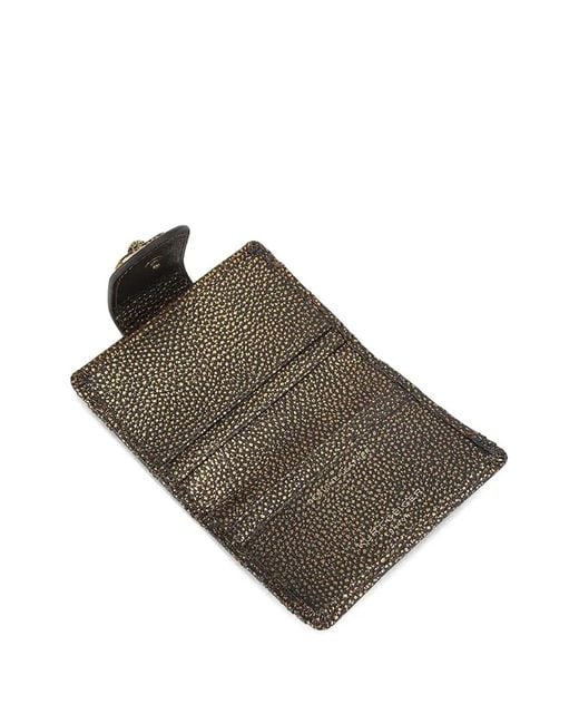Kurt Geiger Brown Embellished Tab Wallet
