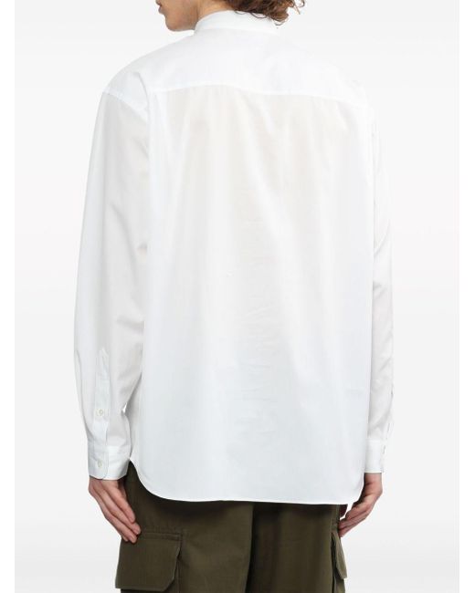 Camisa con logo bordado Comme des Garçons de hombre de color White