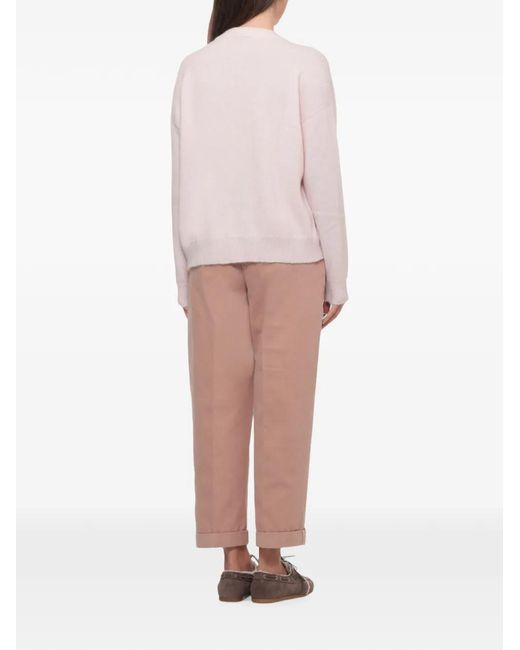 Peserico White Sequin-Embellished Sweater