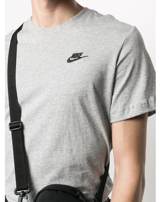 Nike Gray Swoosh Logo T-Shirt for men