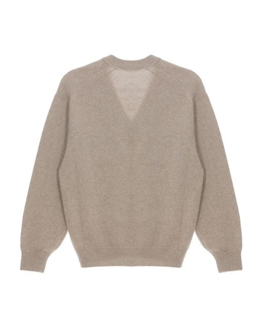 Auralee Gray Cashmere Cardigan for men