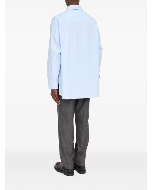 MM6 by Maison Margiela Blue Graphic-Print Button-Down Shirt for men