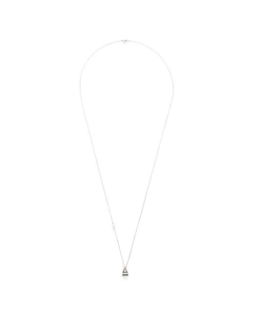 Werkstatt:münchen White Lock Pendant Necklace