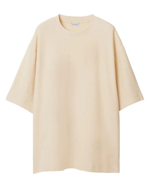 Burberry Natural T-shirt In Spugna Di Cotone for men