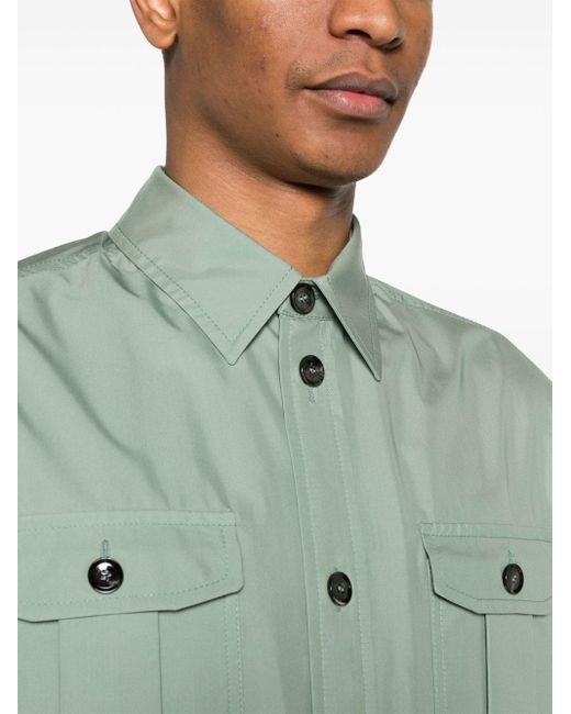 Surchemise à poches multiples Brioni pour homme en coloris Green