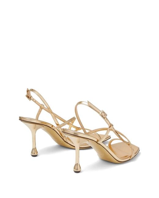 Sandalias Etana con tacón de 80 mm Jimmy Choo de color Metallic