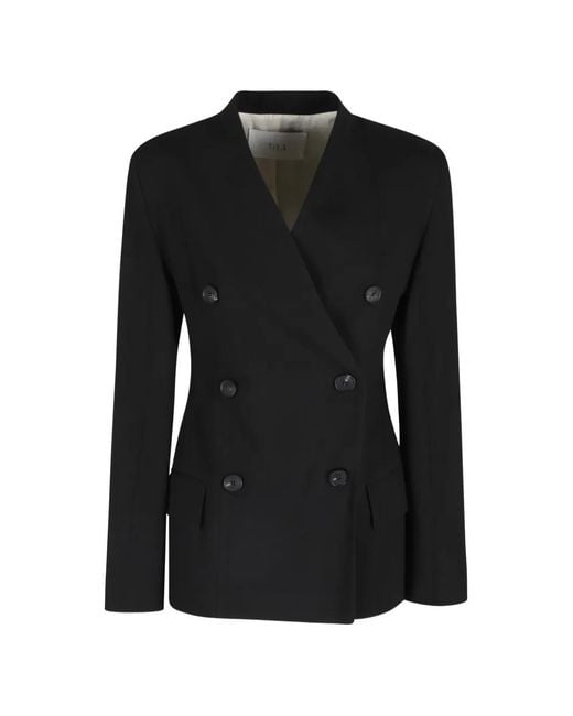 Tela Black Cles Double-Breasted Blazer
