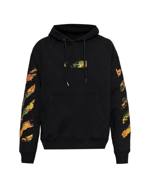 Off-White c/o Virgil Abloh Black Arrows-Print Drawstring Hoodie for men