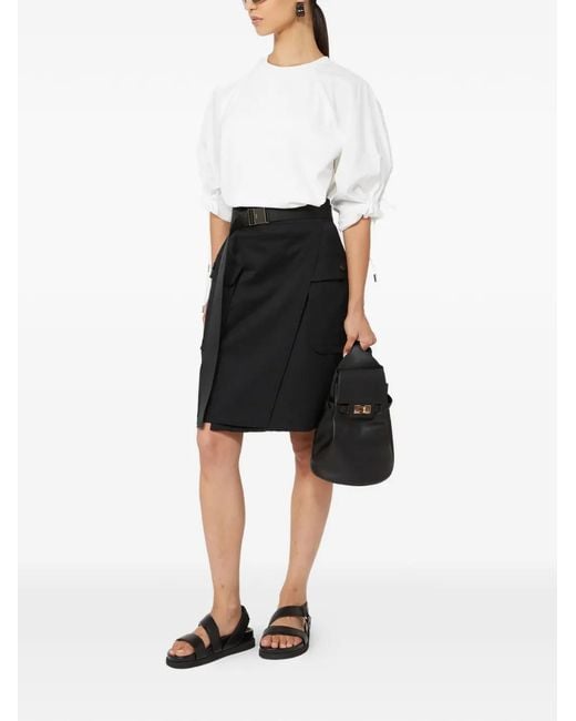 Max Mara White Drawstring-Detail T-Shirt