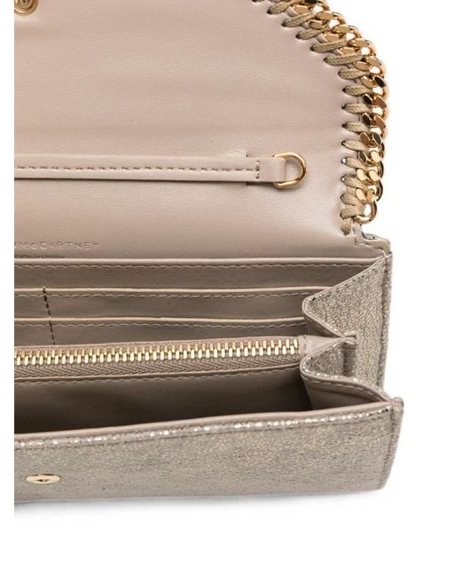 Stella McCartney Gray Falabella Chain-Trim Clutch Bag