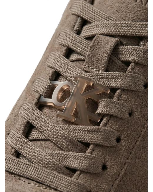 Calvin Klein Brown Logo-Print Sneakers for men