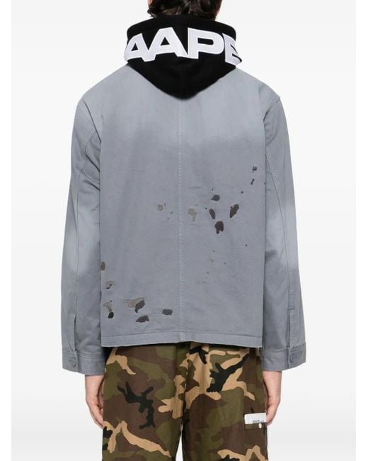 Aape By A Bathing Ape Jack Met Logopatch in het Gray voor heren