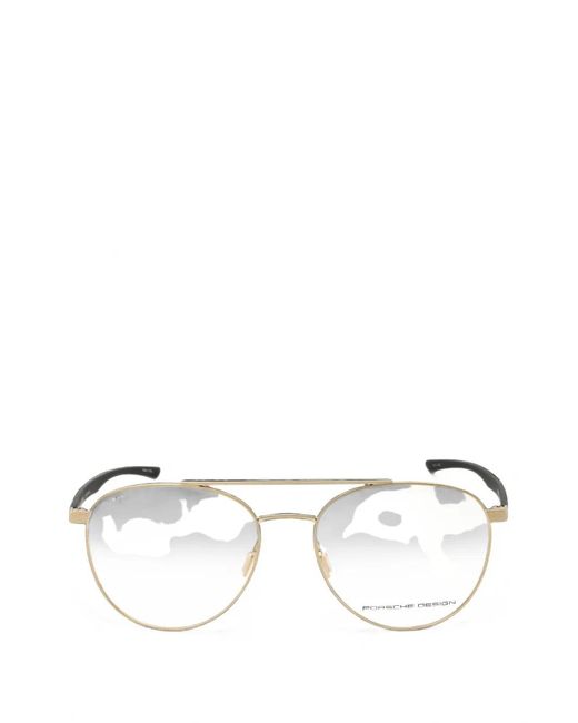 Porsche Design Metallic Pilot-Frame Glasses for men