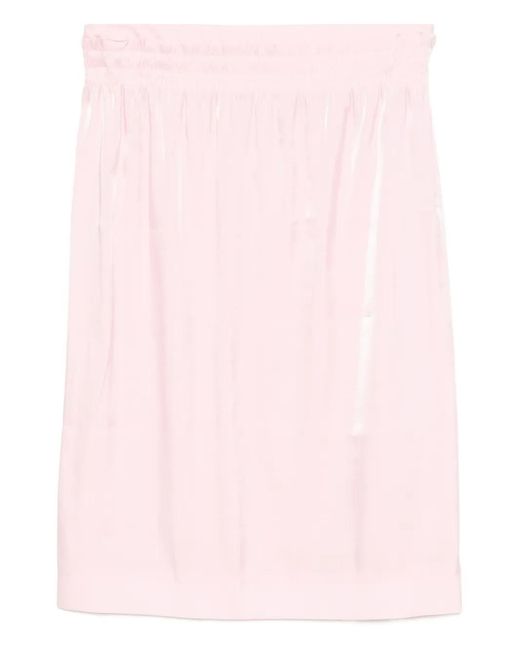 ShuShu/Tong Pink Shirred-Waist Skirt
